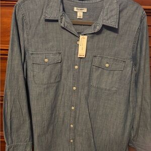 Old Navy Women’s Casual Denim Button Down Shirt